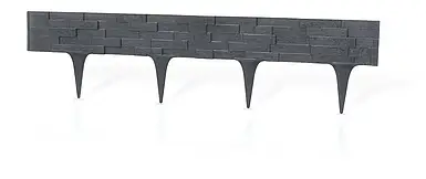 Декоративний парканчик GardenPlast Stone Palisade, 2,34 м (Польща) Антрацит