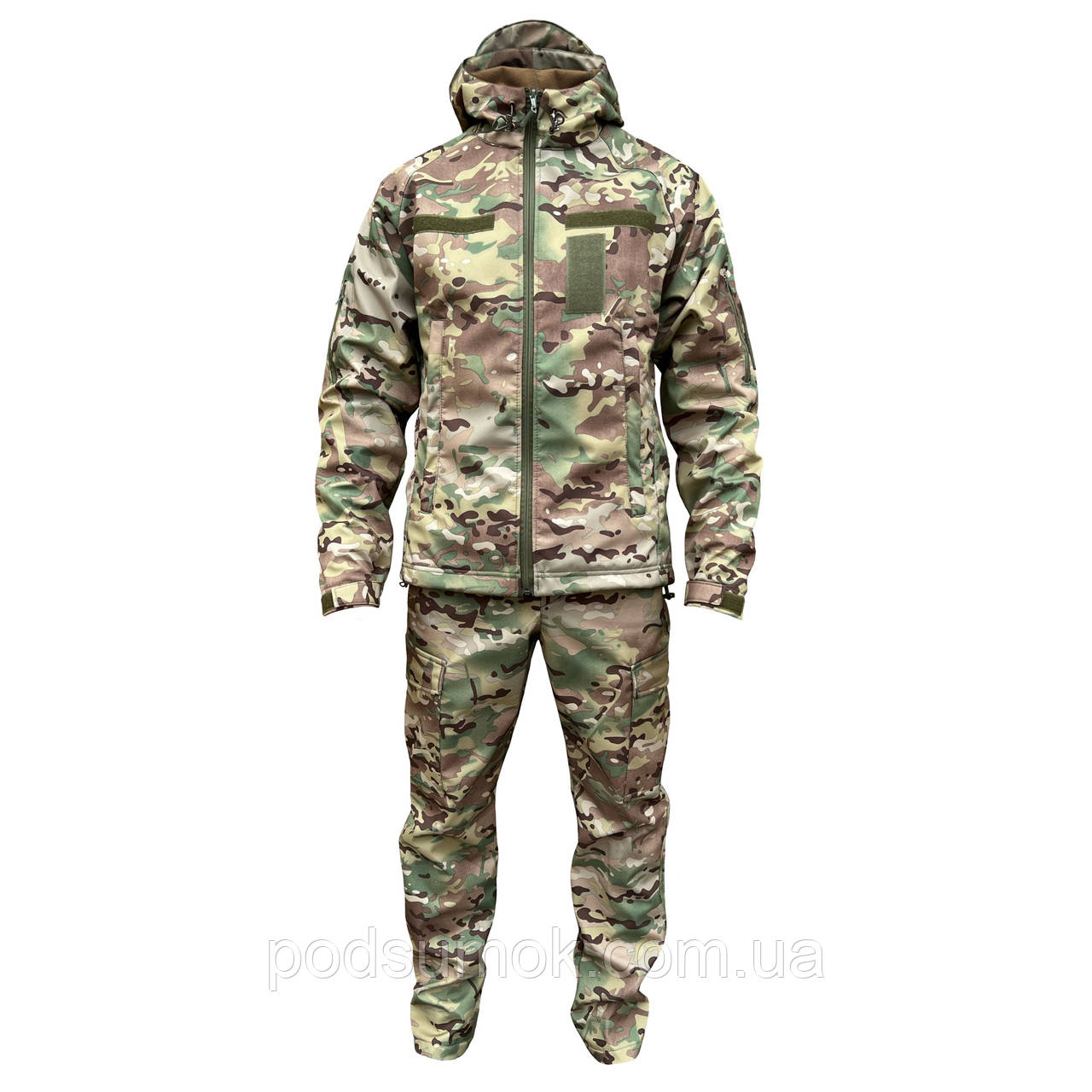 Костюм тактичний SoftShell утеплений флісом Штани та куртка MultiCam 46