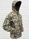 Костюм тактичний утеплений SoftShell з флісом Штани та куртка Хижак 48, фото 3