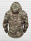Костюм тактичний утеплений SoftShell з флісом Штани та куртка Хижак 48, фото 4
