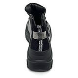 Черевики чорні зі зміїним принтом жіночі шкіряні демісезон зі шнурівкою Blondi 600/1 розмір 37, фото 6