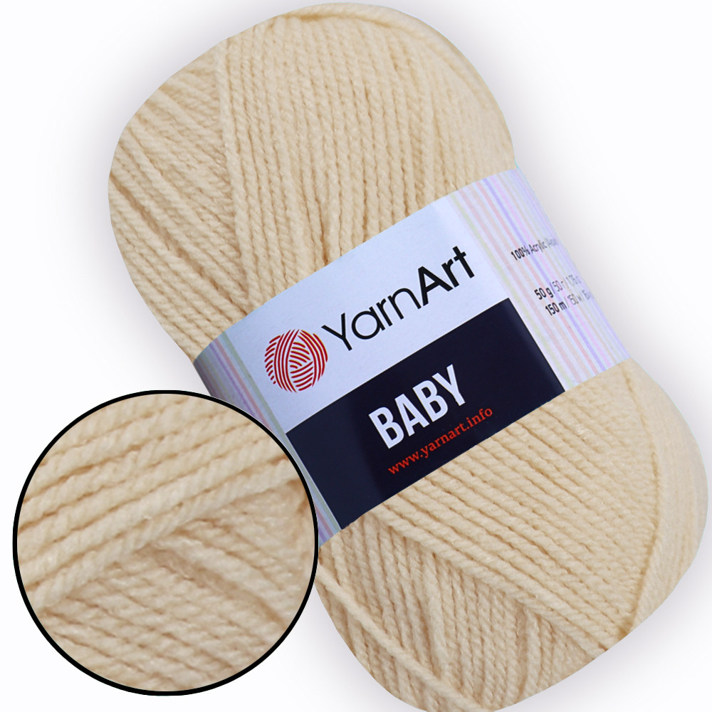 YarnArt Baby, Світлий персик №854, акрилова дитяча пряжа для іграшок, фото 1