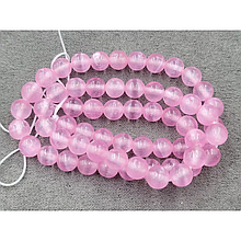 Намистини Селеніт тоновані рожеві 6,5мм