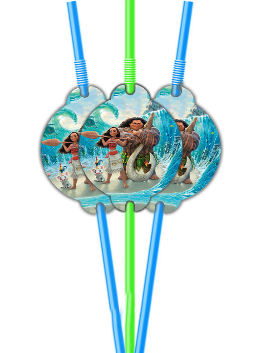 Коктейльні трубочки "Моана" з гофрою (10 шт.) малотиражне видання-