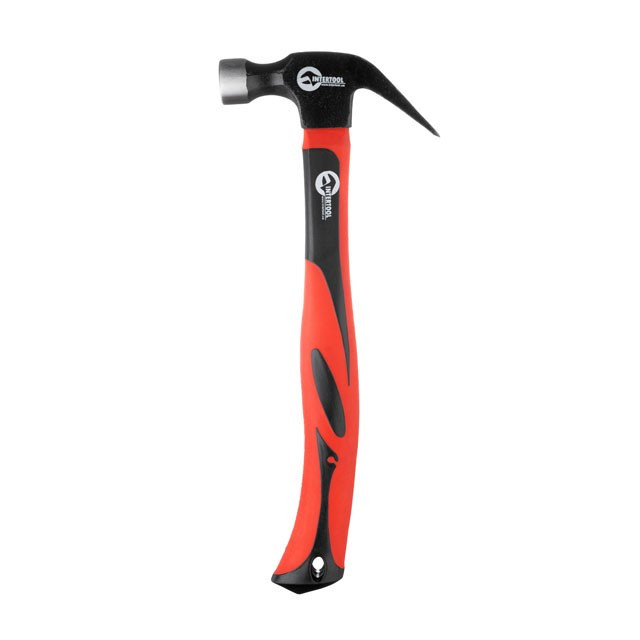 Молоток столярний 450 г.ручка з фібергласу INTERTOOL HT-0223 ptor