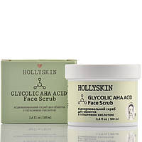 Скраб для обличчя з гліколевою кислотою, Hyaluronic Acid Face Scrub, Hollyskin, 100 мл