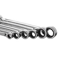 Набір ключів комбінованих з храповим механізмом 11 од., 8-19 мм, Cr-V; PROF DIN3113 INTERTOOL XT-1304 ptor, фото 4