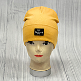 М 90558. Шапка подвійна з відворотом для хлопчика " FASHION ", 2-8 років, різні кольори, фото 6