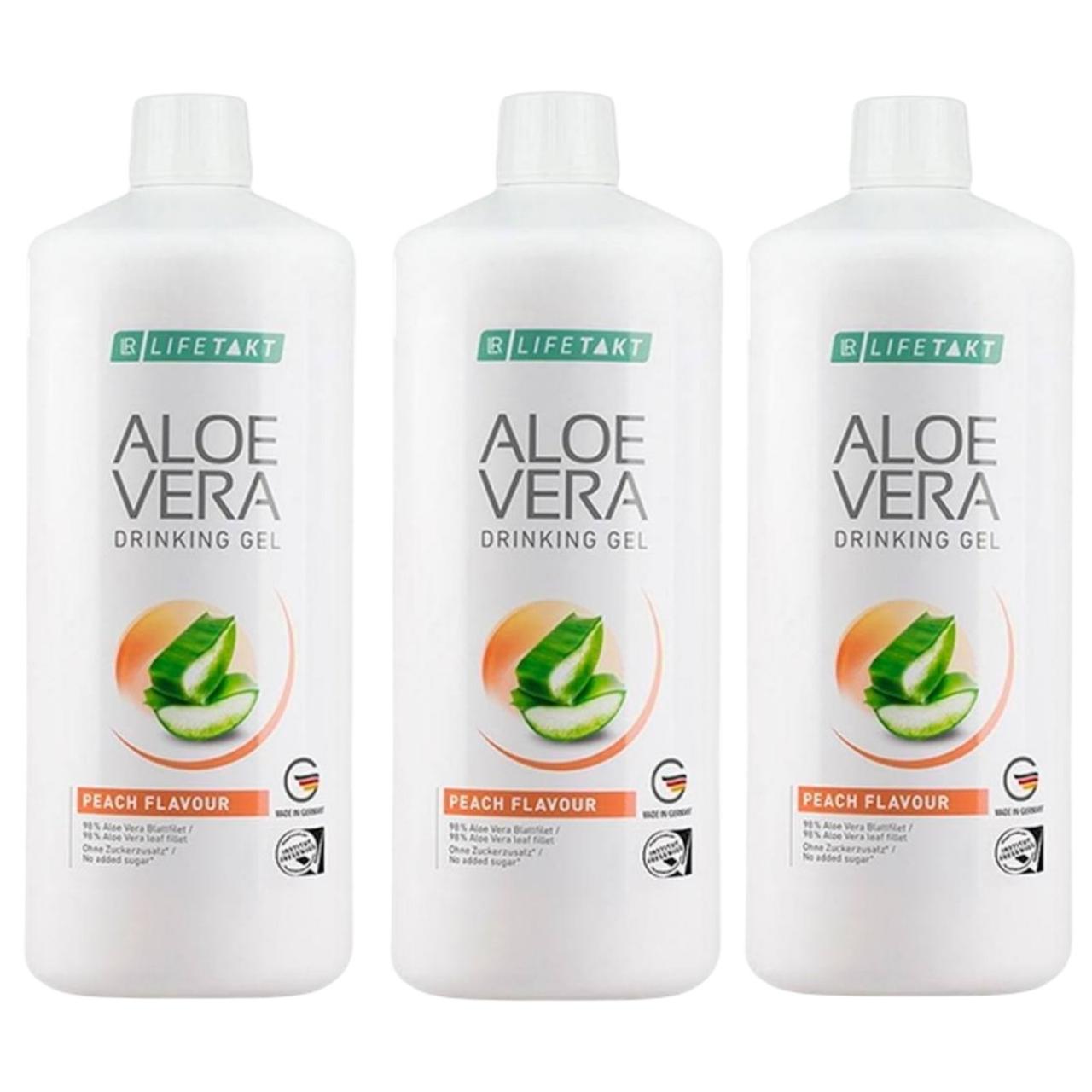 LR Набір Питних гелів Aloe Vera Peach без цукру (3 шт), лр питний гель персик