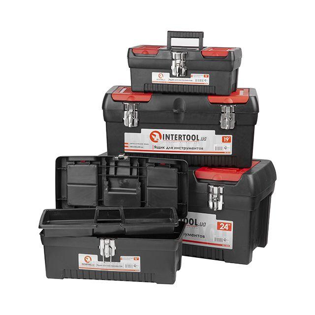 Комплект ящиків для інструментів з металевими замками, 4 од. INTERTOOL BX-0004 ptor