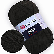 YarnArt Baby, Чорний №585, акрилова дитяча пряжа для іграшок