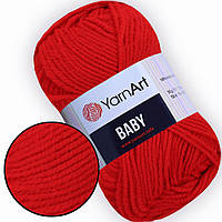 YarnArt Baby, Червоний №156, акрилова дитяча пряжа для іграшок