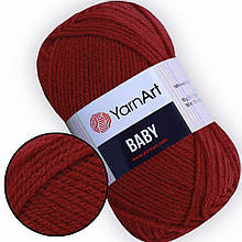 YarnArt Baby, Бордо №3024, акрилова дитяча пряжа для іграшок
