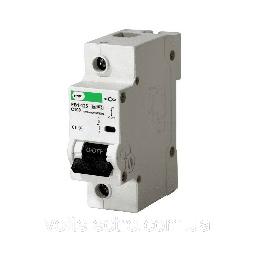 Автоматичний вимикач Промфактор FB1-125 ECO 1Р C100, фото 1