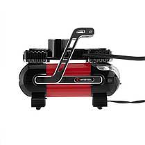 Компресор автомобільний 12В. Два циліндра 30 мм INTERTOOL AC-0003 ptor, фото 4