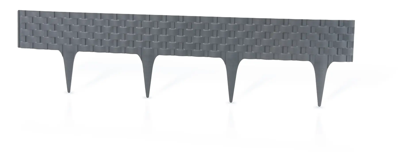 Декоративний парканчик GardenPlast Rattan Palisade, 2,4 м (Польща) Антрацит
