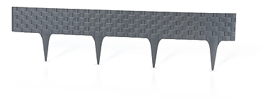 Декоративний парканчик GardenPlast Rattan Palisade, 2,4 м (Польща) Антрацит