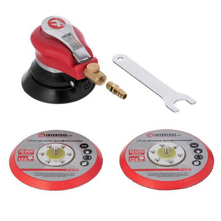 Шліфмашина пневматична ексцентрикова для оздоблювальних робіт INTERTOOL PT-1006 ptor, фото 1
