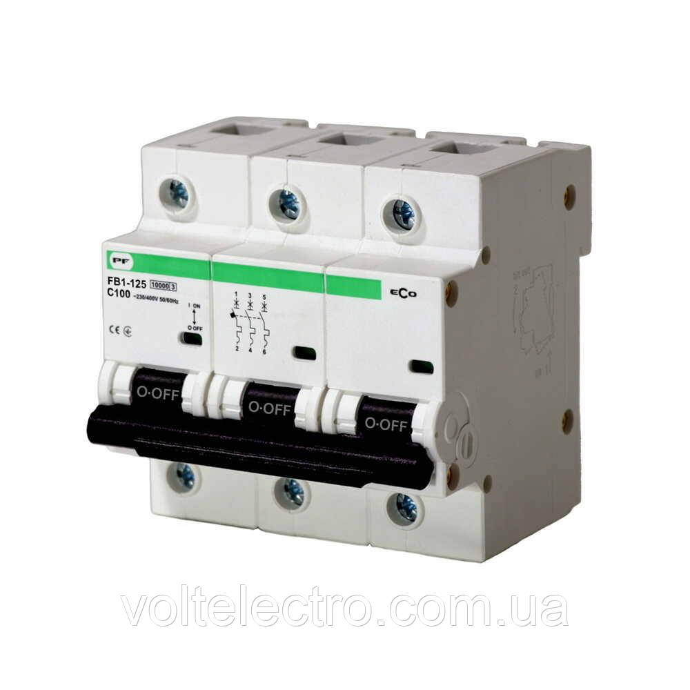 Автоматичний вимикач Промфактор FB1-125 ECO 3Р C100, фото 1