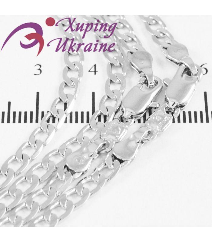 Ланцюжок Xuping "панцирне плетіння" 0,3/50 см родіум (724435)