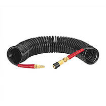 Шланг BLACK M-Flex 6,5*10 мм, 10 м спіральний поліуретановий з поворотним шарніром, латунними швидкороз'ємними, фото 3