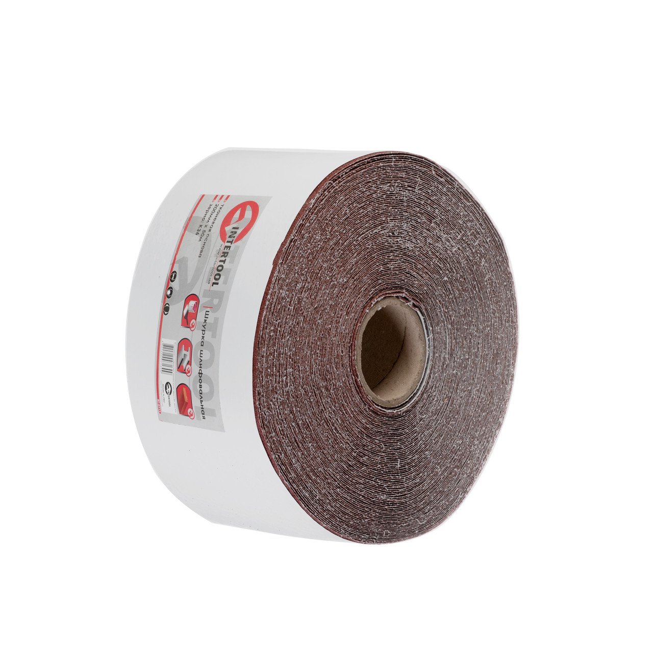 Шкурка шліфувальна на тканинній основі К36, 20cм x 50м INTERTOOL BT-0713 ptor