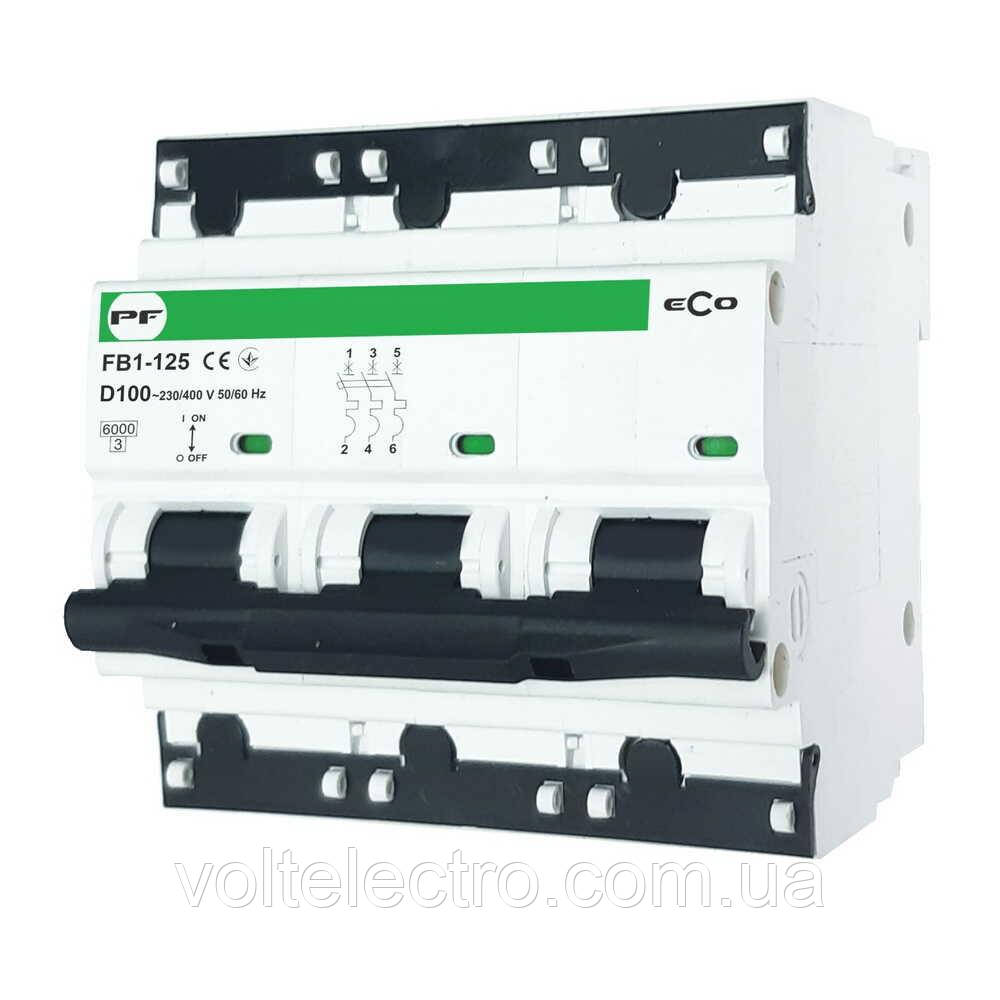 Автоматичний вимикач Промфактор FB1-125 ECO 3Р D100, фото 1