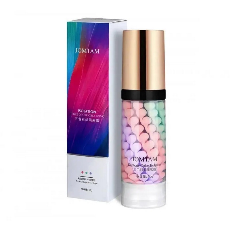 Трицетна база під макіяж Jomtam Isolation Three Color Grooming з ефектом вирівнювання, 40 г, фото 1