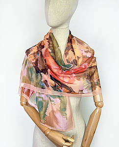 Шарф жіночий тонкий легкий весняний осінній Леона персик