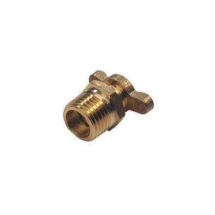 Клапан зливний латунний для компресорів, 1/4 ", вентиль "баранчик" INTERTOOL PT-5021 ptor, фото 1