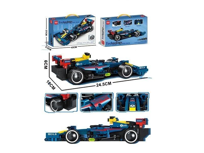 Конструктор K 0677 - 293 деталей, “Спортивна машина”, інерція, масштаб 1:18