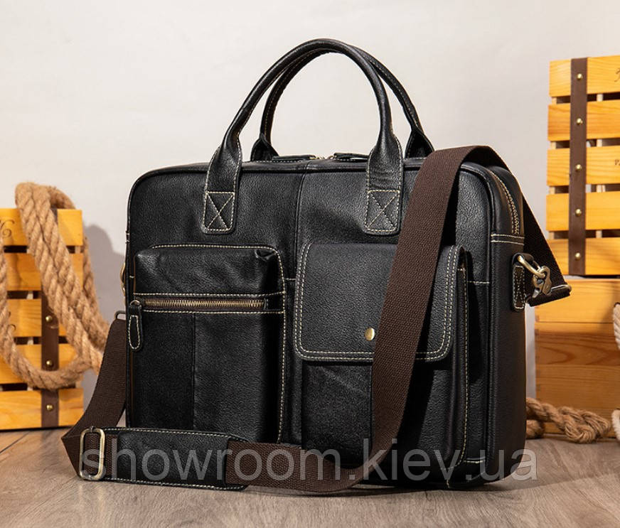 Чоловіча містка сумка для ноутбука Leather Collection (7212)
