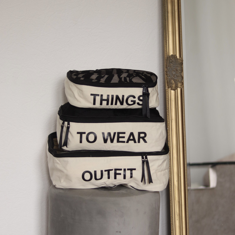 Набір ORGANIZE для речей у валізу із 3 сумок (світлий), фото 1