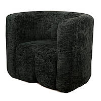 М'яке крісло в оббивці з фактурної тканини з м'яким зручним сидінням Фаусто морська хвиля VetroMebel