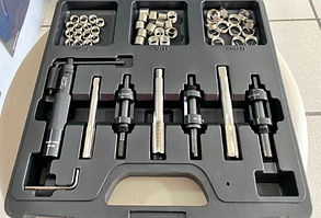 Набір для відновлення і ремонту різьби M10, M12, M14 для свічних отворів 56од TOPTUL JGAI5601, фото 3