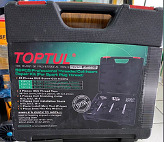 Набір для відновлення і ремонту різьби M10, M12, M14 для свічних отворів 56од TOPTUL JGAI5601, фото 4