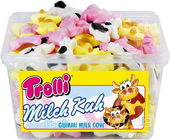 Желейні цукерки Trolli Корівки в контейнері 150 шт: Відчуйте справжню радість від кожного шматочка