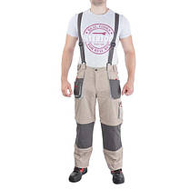 Брюки трансформер робочі з лямками 6 в 1, 100% бавовна, щільність 180 г / м2, M INTERTOOL SP-3042 ptor, фото 2
