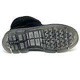 Черевики чорні жіночі замшеві на байці із замком спереду Setex geza11911b розмір 37, фото 9