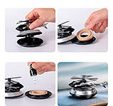 Ароматизатор освіжувач у машину на торпедо Вертоліт (синій) від сонячної енергії, фото 7