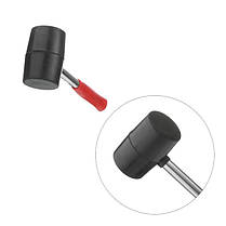 Киянка гумова 450 г, 65 мм, чорна гума, металева ручка INTERTOOL HT-0231 ptor, фото 5
