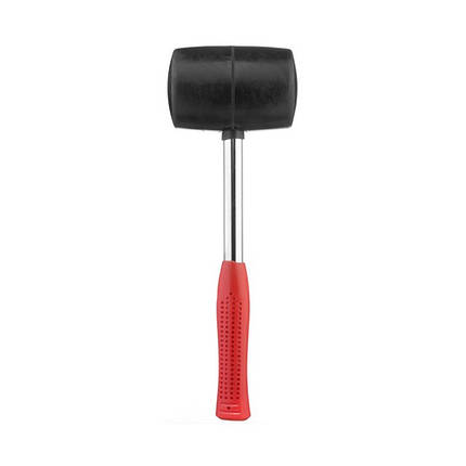 Киянка гумова 900 г, 90 мм, чорна гума, металева ручка INTERTOOL HT-0233 ptor, фото 1