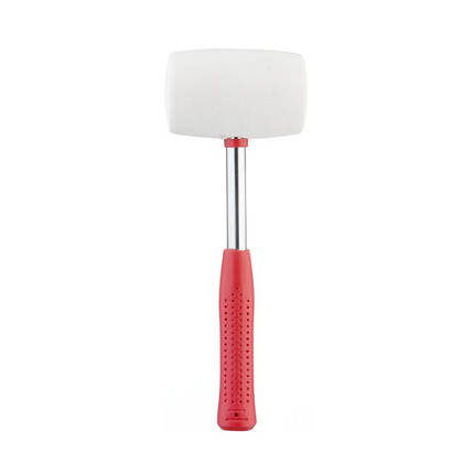 Киянка гумова 680 г, 80 мм, бiла гума, металева ручка INTERTOOL HT-0235 ptor, фото 1