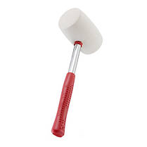 Киянка гумова 680 г, 80 мм, бiла гума, металева ручка INTERTOOL HT-0235 ptor, фото 3