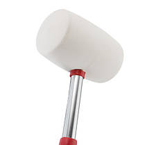 Киянка гумова 680 г, 80 мм, бiла гума, металева ручка INTERTOOL HT-0235 ptor, фото 4