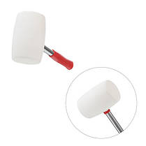 Киянка гумова 680 г, 80 мм, бiла гума, металева ручка INTERTOOL HT-0235 ptor, фото 5