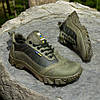 Чоловічі тактичні кросівки хакі шкіряні військові демісезонні, армійське взуття на весну осінь для зсу, розмір 40 41 42 43 44 45, фото 2
