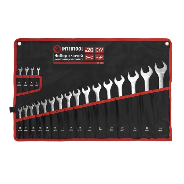 Набір ключів комбінованих, 20шт. 6-32 мм INTERTOOL HT-1253 ptor