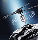 Ароматизатор освіжувач у машину на торпедо Вертоліт (золотистий) від сонячної енергії, фото 10