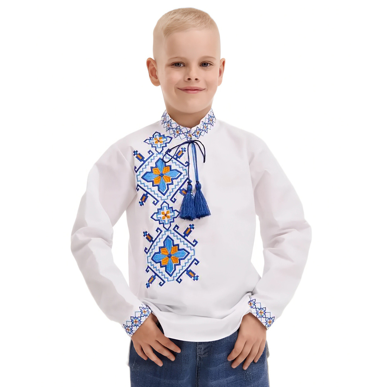 Вишиванка для хлопчика Захар бязь бавовна 100% р. 122.128.134.140.146.152.